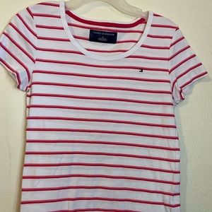 Tommy Hilfiger shirt white pink size M
